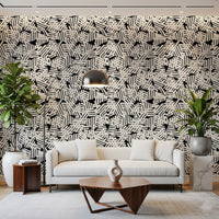 Monochrome Geometric Grid Wallpaper⁠