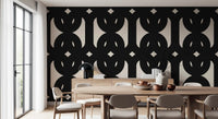 Graphic Modern Interlocking Pattern Wallpaper⁠
