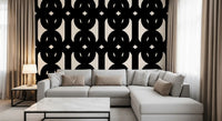 Graphic Modern Interlocking Pattern Wallpaper⁠