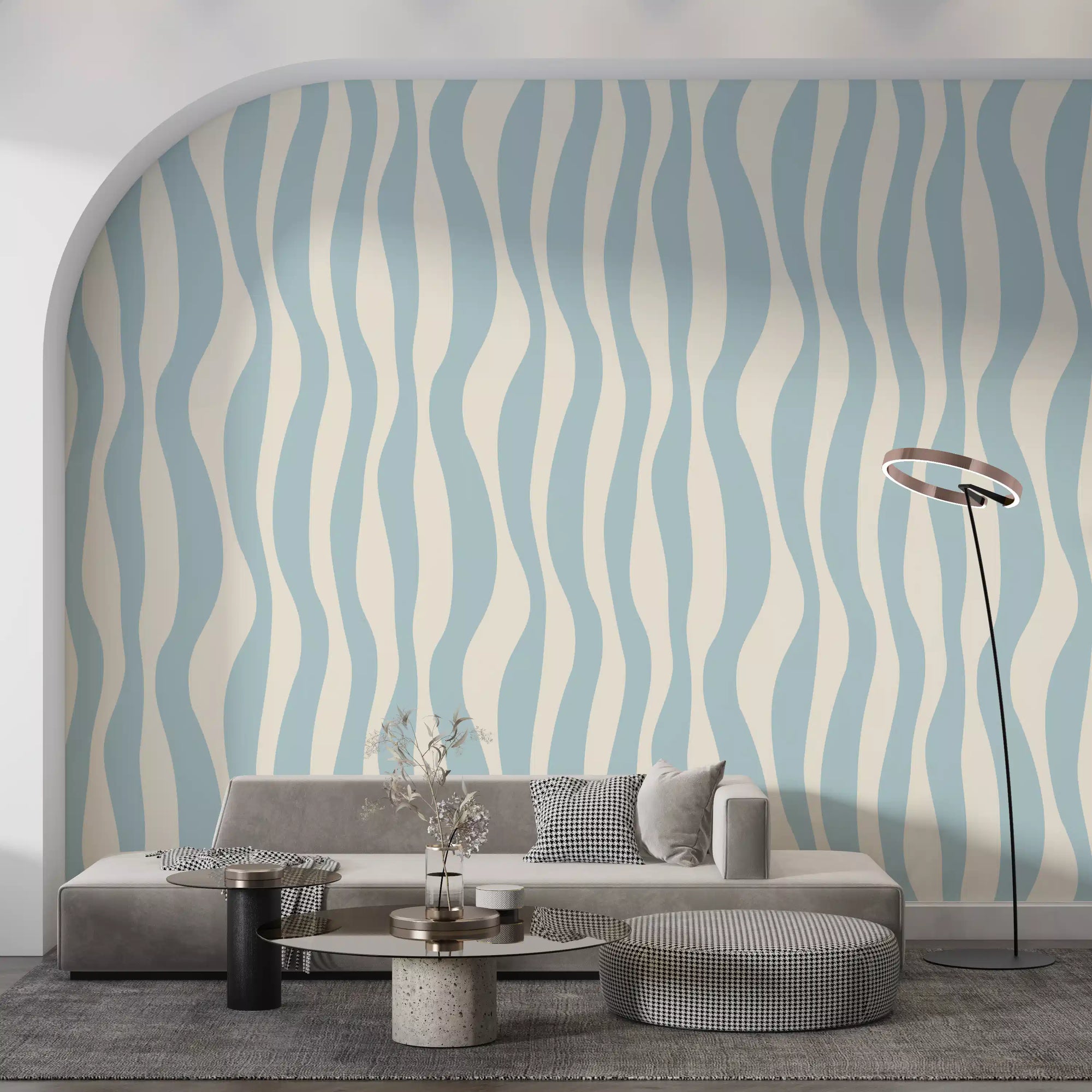Soothing Vertical Wave Rhythm Wallpaper⁠