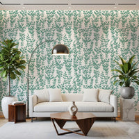 Minimalist Sage Botanical Vines Wallpaper⁠
