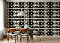 Interlocking Monochrome Arches Wallpaper⁠