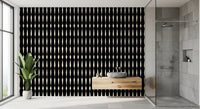 Monochromatic Geometric Column Pattern Wallpaper⁠