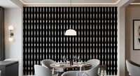 Monochromatic Geometric Column Pattern Wallpaper⁠