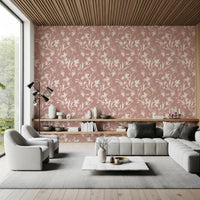 Abstract Floral Earthy Print Wallpaper⁠