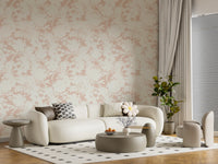 Creamy Petal Shadow Pattern Wallpaper⁠