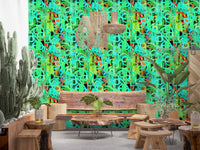 Neon Scribble Abstract Wallpaper⁠