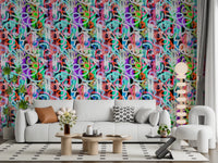 Dynamic Loops and Modern Graffiti Flair Wallpaper⁠