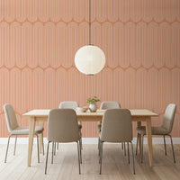 Minimalist Terracotta Arc Pattern Wallpaper⁠