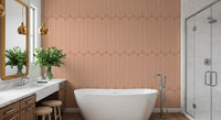 Minimalist Terracotta Arc Pattern Wallpaper⁠