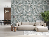 Muted Sage Botanical Bloom Wallpaper⁠