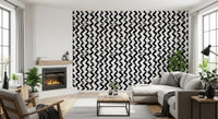 Monochrome Chevron Brushstrokes Wallpaper⁠