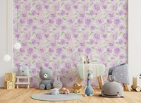Lavender Brushstroke Floral Wallpaper⁠