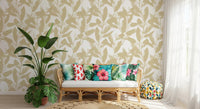 Muted Floral Silhouette Wallpaper⁠