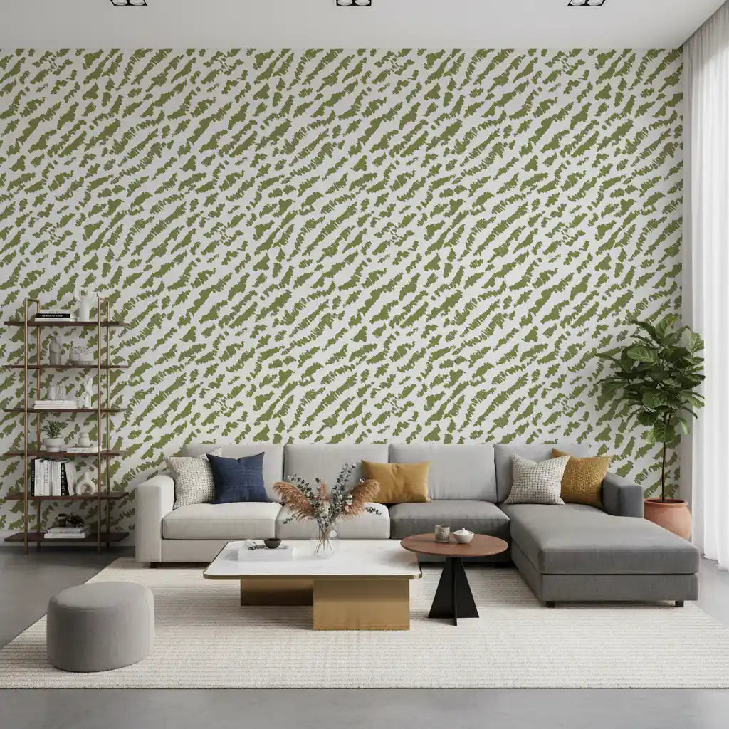 Sage Green Scribble Texture Wallpaper⁠