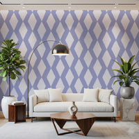 Muted Blue Abstract Diamond Lattice Wallpaper⁠