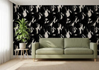 Abstract Charcoal Ink Flow Wallpaper⁠