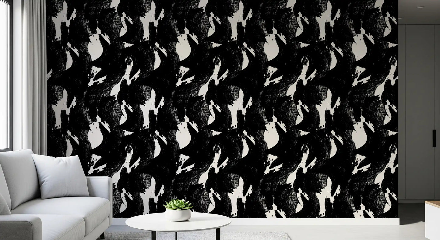 Abstract Charcoal Ink Flow Wallpaper⁠