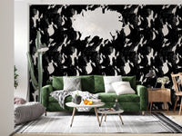 Abstract Charcoal Ink Flow Wallpaper⁠