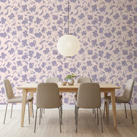 Lavender Painted Floral Bloom Wallpaper⁠