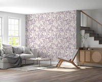 Soft Lavender Botanical Silhouette Wallpaper⁠