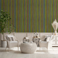 Vibrant Multicolored Vertical Stripe Wallpaper⁠