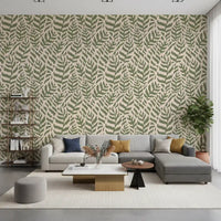 Sage Botanical Fern Trail Wallpaper⁠
