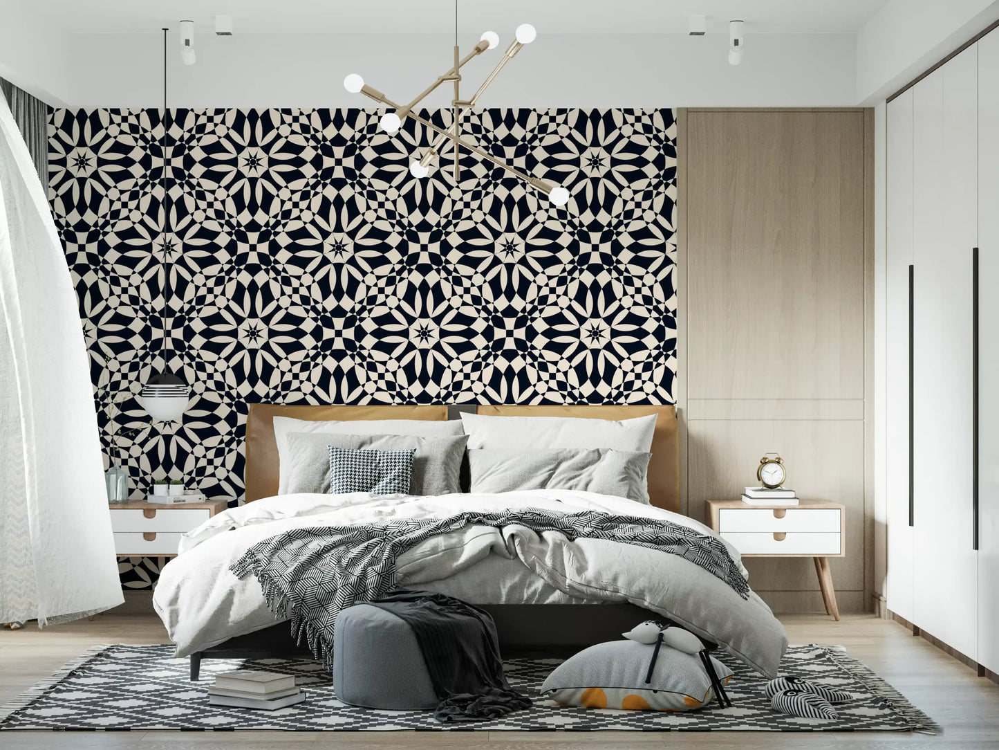 Abstract Circular Lattice Wallpaper⁠