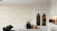 Golden Line Botanical Sketches Wallpaper⁠