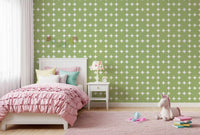 Sage Geometric Clover Pattern Wallpaper⁠