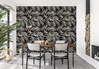 Monochrome Linear Brushstroke Wallpaper⁠
