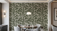 Sage Green Abstract Brushstrokes Wallpaper⁠
