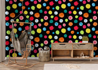 Expressive Multi-Colored Splatter Art Wallpaper⁠