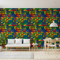 Abstract Colorful Capsule Mosaic Wallpaper⁠