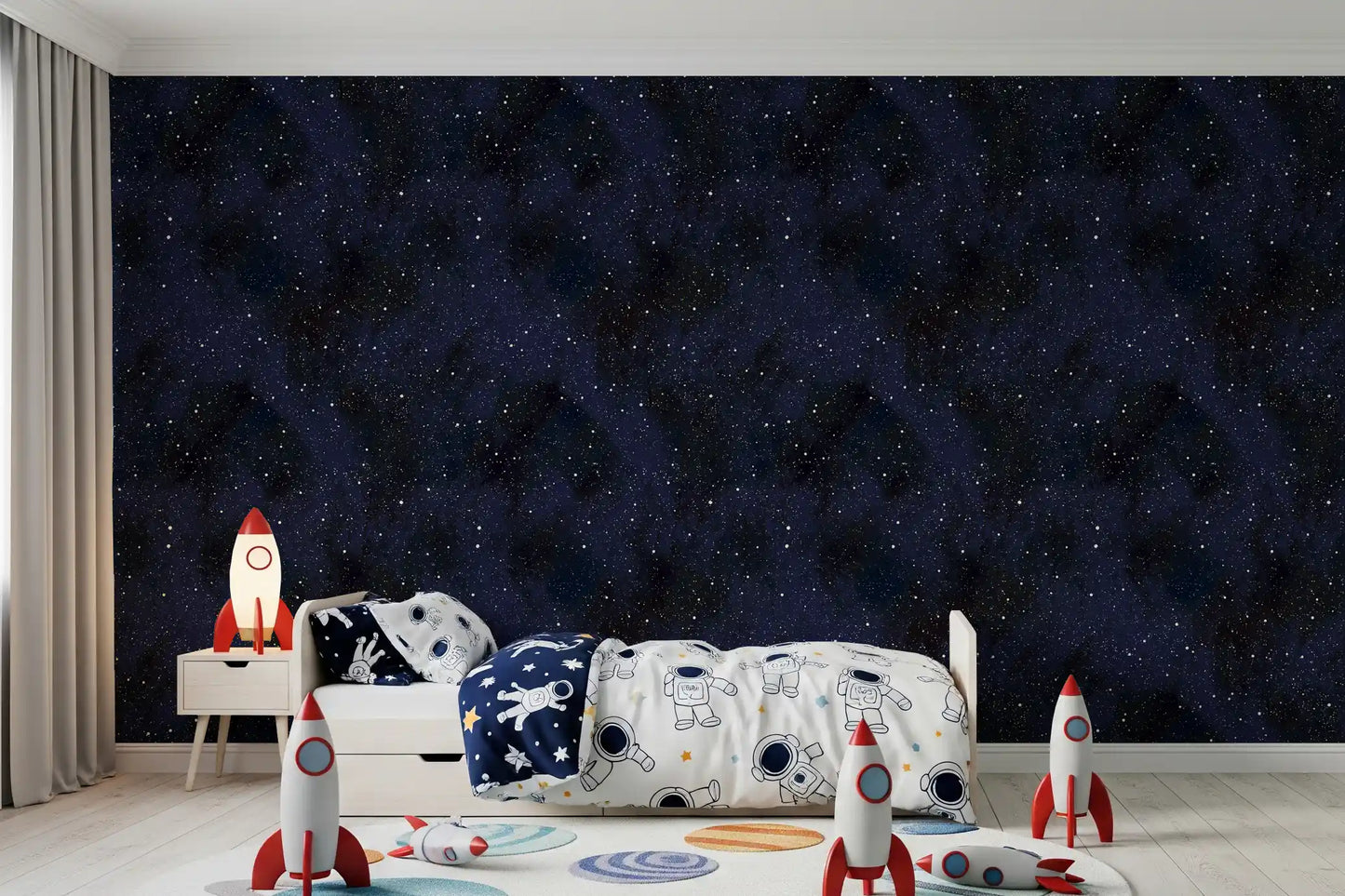 Midnight Stardust Ink Wash Wallpaper⁠