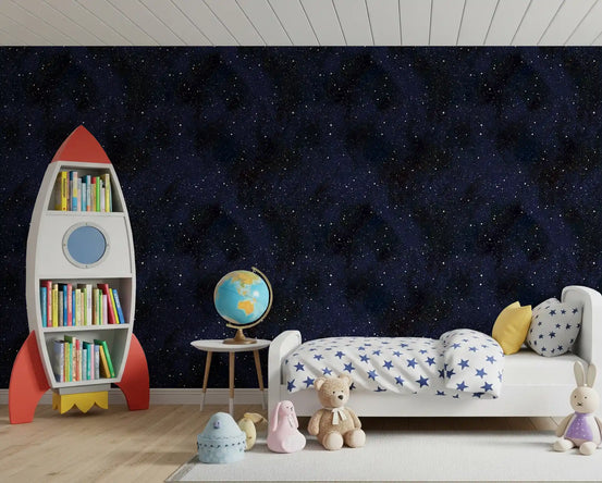 Midnight Stardust Ink Wash Wallpaper⁠