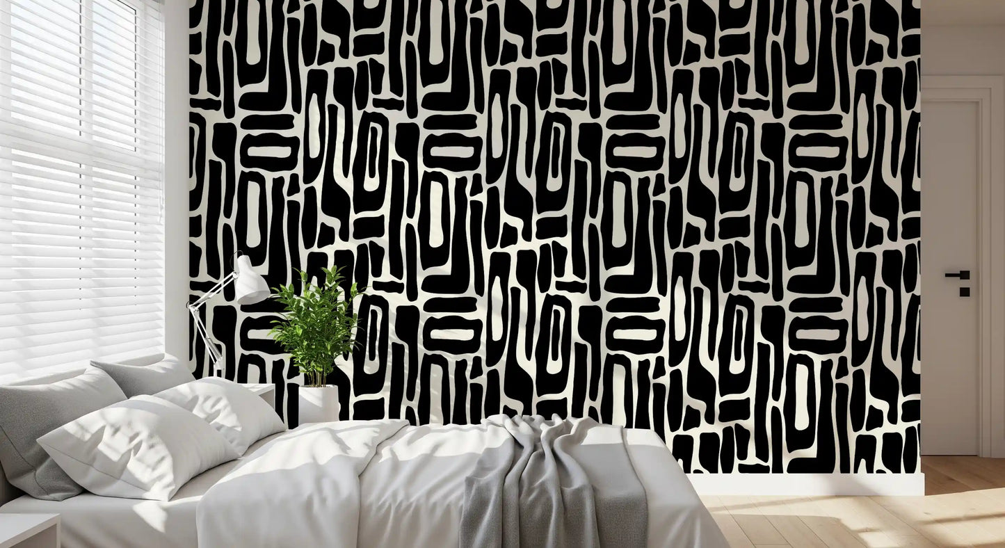 Abstract Organic Ink Shapes Wallpaper⁠