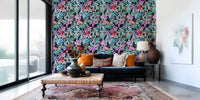 Chromatic Tropical Foliage Wallpaper⁠