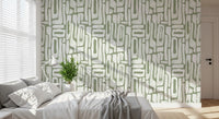 Sage Green Organic Abstract Shapes Wallpaper⁠