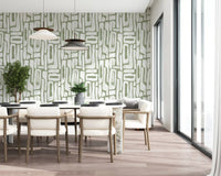 Sage Green Organic Abstract Shapes Wallpaper⁠