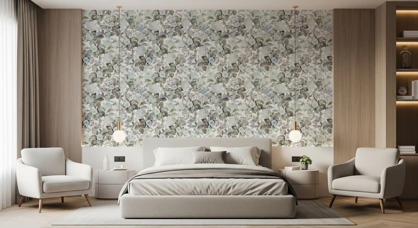 Vintage Botanical Rose Garden Wallpaper⁠