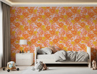 Sunset Orchard Botanical Blooms Wallpaper⁠