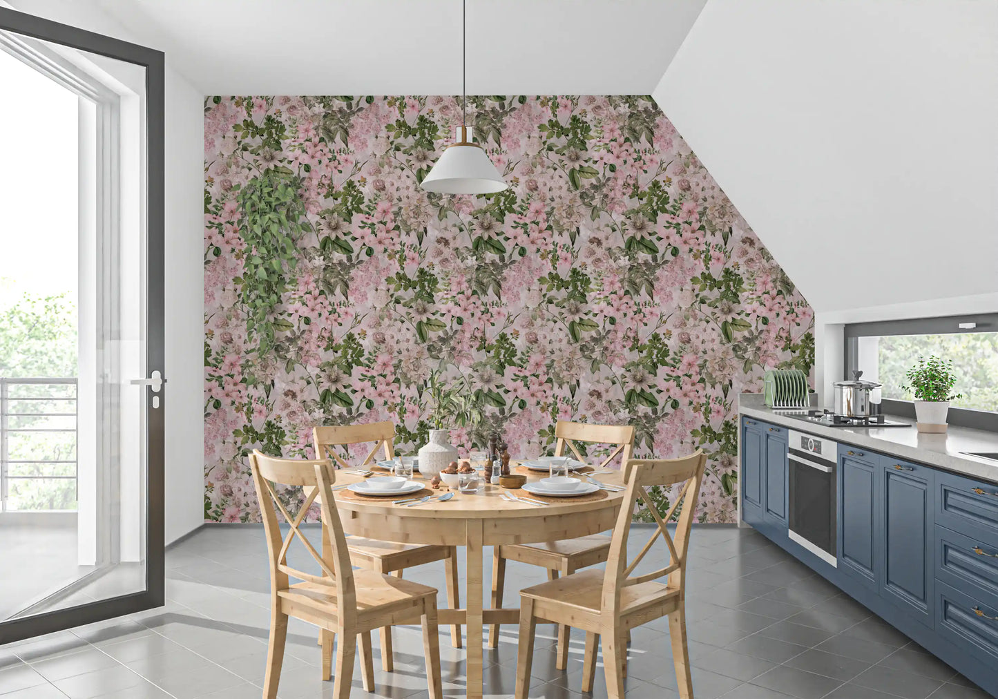 Rustic Meadow Blooms Wallpaper⁠