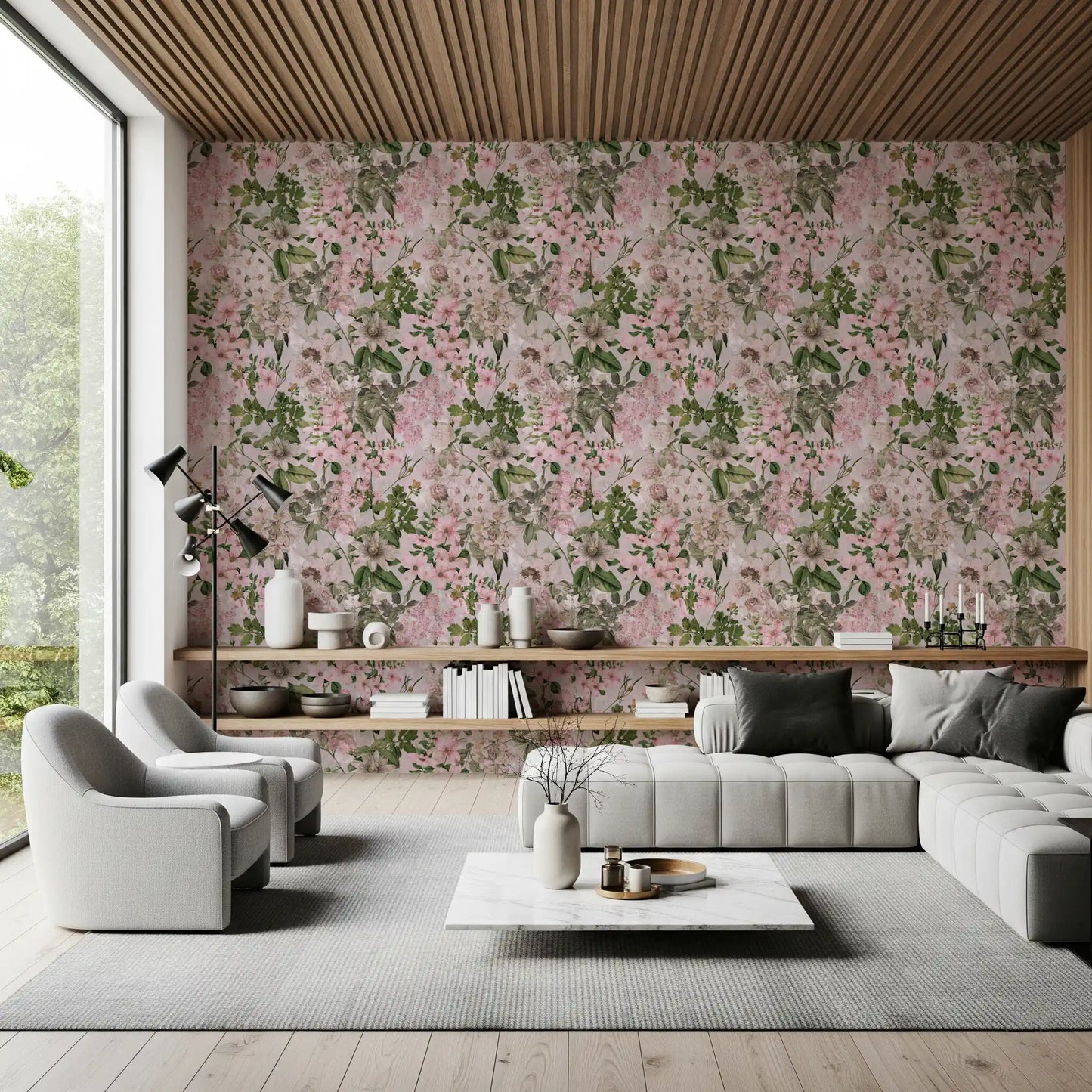 Rustic Meadow Blooms Wallpaper⁠