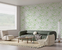 Ethereal Sage Leaf Trails Wallpaper⁠