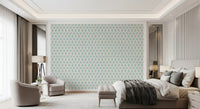 Nordic Interlocking Diamond Lattice Wallpaper⁠