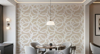 Cream Brushstroke Circles Wallpaper⁠