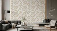 Cream Brushstroke Circles Wallpaper⁠