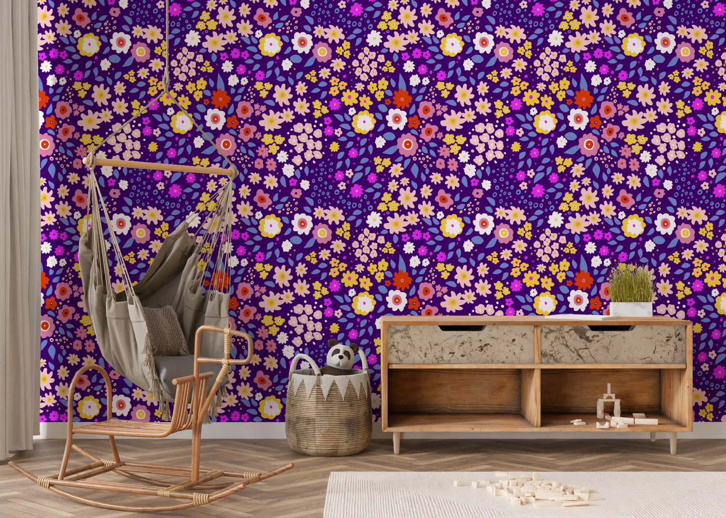 Boho Whimsical Petals Wallpaper⁠