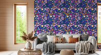 Midnight Meadow Botanical Wallpaper⁠